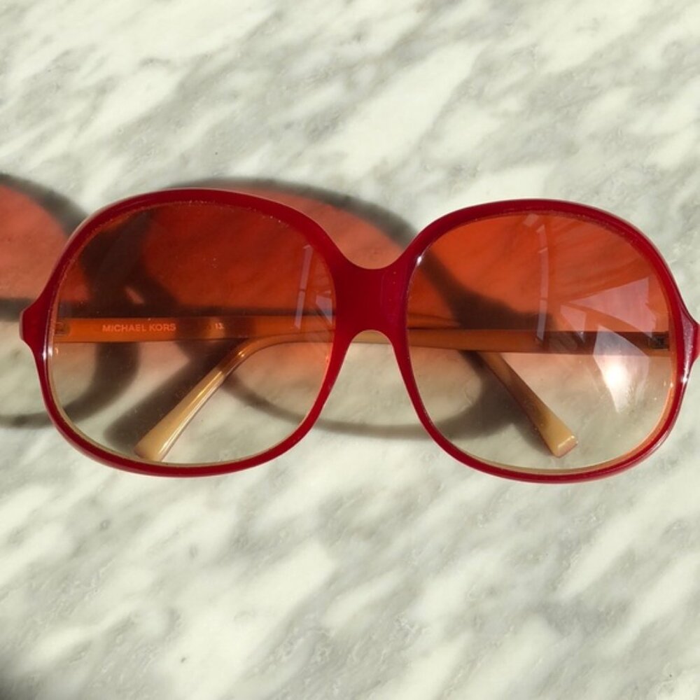 1970s style red ombré sunglasses